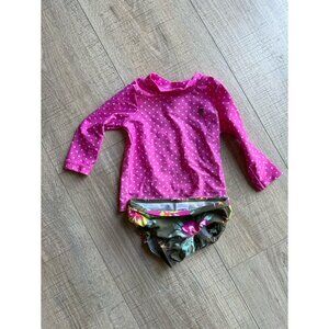 Carter’s 3M Baby Swimsuit Rash Guard Set | Floral & Polka Dot
